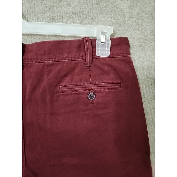 Express Classic Fit Shorts Mens 33 Burgundy 100% Cotton - Picture 5 of 8